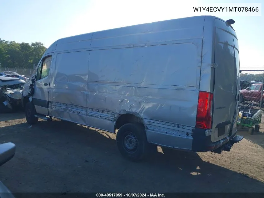 2021 Mercedes-Benz Sprinter 2500 VIN: W1Y4ECVY1MT078466 Lot: 40517059