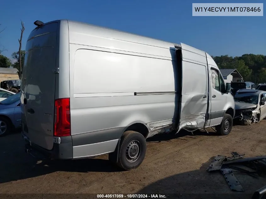 2021 Mercedes-Benz Sprinter 2500 VIN: W1Y4ECVY1MT078466 Lot: 40517059