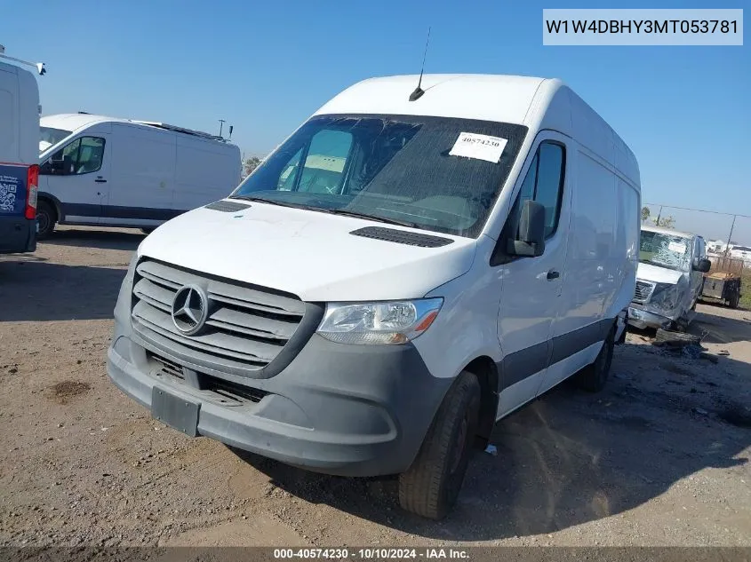 2021 Mercedes-Benz Sprinter 2500 Standard Roof I4 Diesel VIN: W1W4DBHY3MT053781 Lot: 40574230