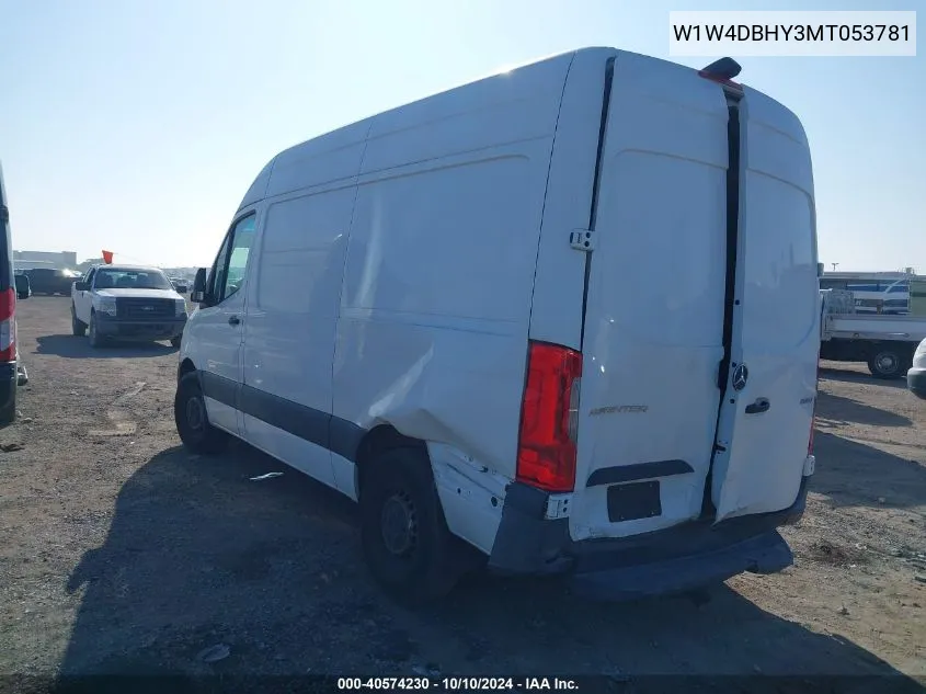 2021 Mercedes-Benz Sprinter 2500 Standard Roof I4 Diesel VIN: W1W4DBHY3MT053781 Lot: 40574230