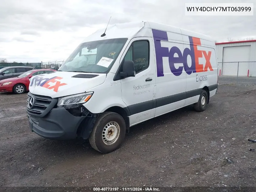 2021 Mercedes-Benz Sprinter 2500 High Roof I4 Diesel VIN: W1Y4DCHY7MT063999 Lot: 40773197