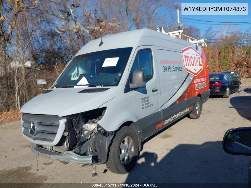 2021 Mercedes-Benz Sprinter 2500 High Roof V6 VIN: W1Y4EDHY3MT074873 Lot: 40815711