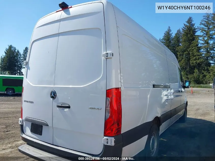 2022 Mercedes-Benz Sprinter 2500 High Roof I4 VIN: W1Y40CHY6NT100246 Lot: 39329156