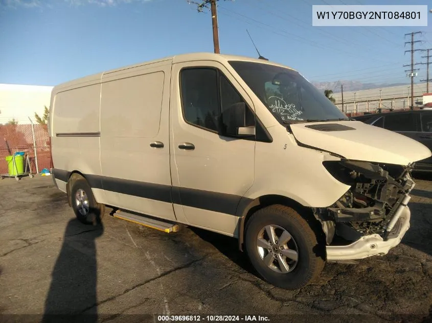 2022 Mercedes-Benz Sprinter 1500 Standard Roof I4 VIN: W1Y70BGY2NT084801 Lot: 39696812