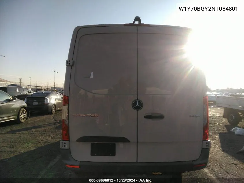 2022 Mercedes-Benz Sprinter 1500 Standard Roof I4 VIN: W1Y70BGY2NT084801 Lot: 39696812