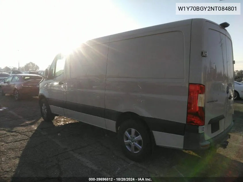 2022 Mercedes-Benz Sprinter 1500 Standard Roof I4 VIN: W1Y70BGY2NT084801 Lot: 39696812