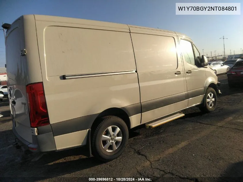 2022 Mercedes-Benz Sprinter 1500 Standard Roof I4 VIN: W1Y70BGY2NT084801 Lot: 39696812