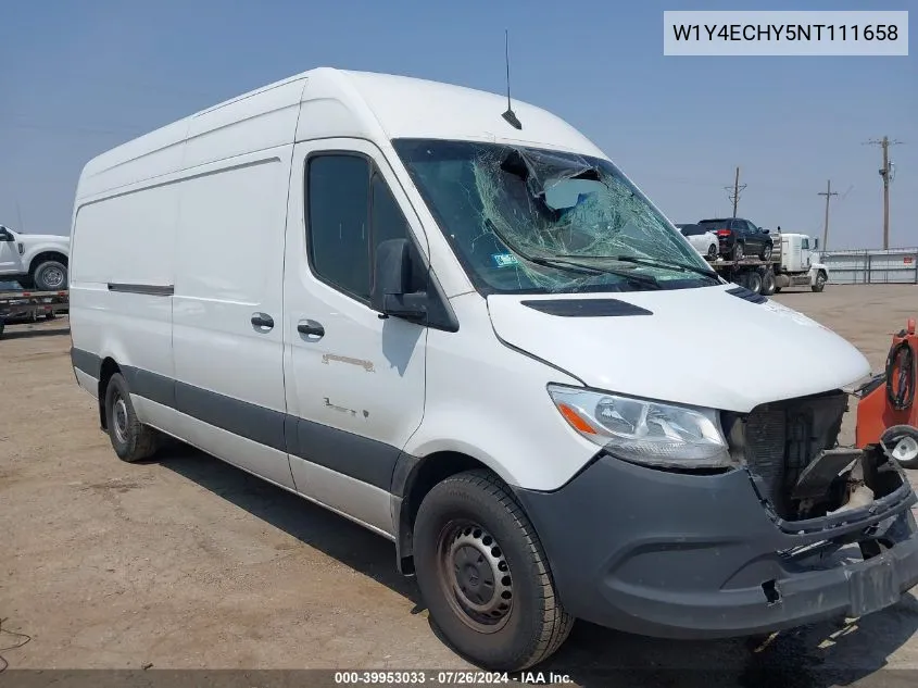 2022 Mercedes-Benz Sprinter 2500 High Roof V6 VIN: W1Y4ECHY5NT111658 Lot: 39953033