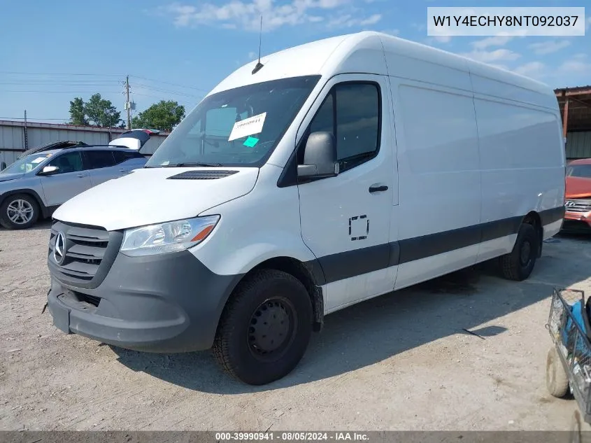 2022 Mercedes-Benz Sprinter 2500 High Roof V6 VIN: W1Y4ECHY8NT092037 Lot: 39990941