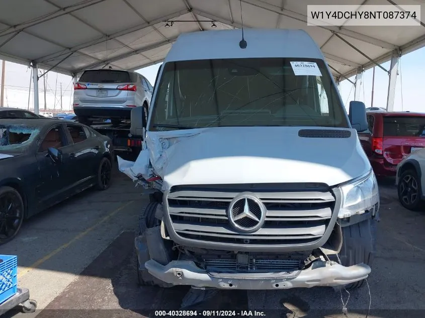 2022 Mercedes-Benz Sprinter 2500 High Roof I4 Diesel VIN: W1Y4DCHY8NT087374 Lot: 40328694