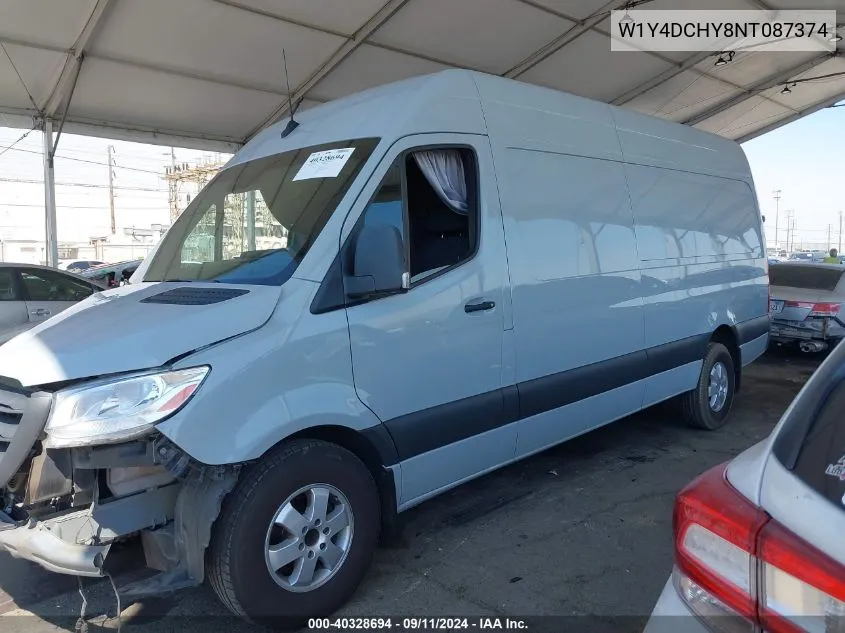 2022 Mercedes-Benz Sprinter 2500 High Roof I4 Diesel VIN: W1Y4DCHY8NT087374 Lot: 40328694