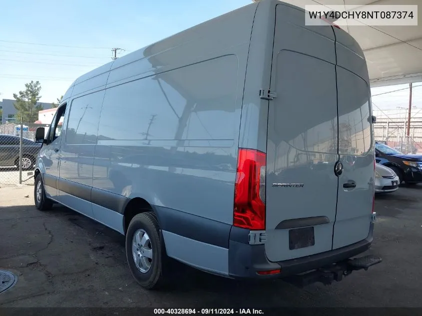 2022 Mercedes-Benz Sprinter 2500 High Roof I4 Diesel VIN: W1Y4DCHY8NT087374 Lot: 40328694