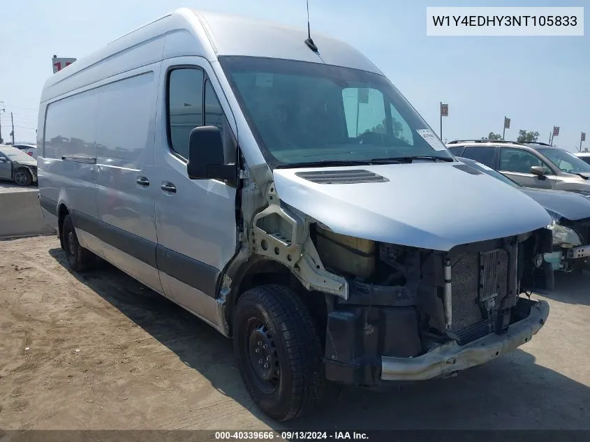 2022 Mercedes-Benz Sprinter 2500 High Roof V6 VIN: W1Y4EDHY3NT105833 Lot: 40339666