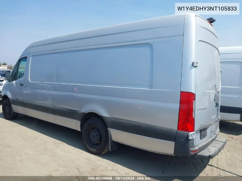 2022 Mercedes-Benz Sprinter 2500 High Roof V6 VIN: W1Y4EDHY3NT105833 Lot: 40339666