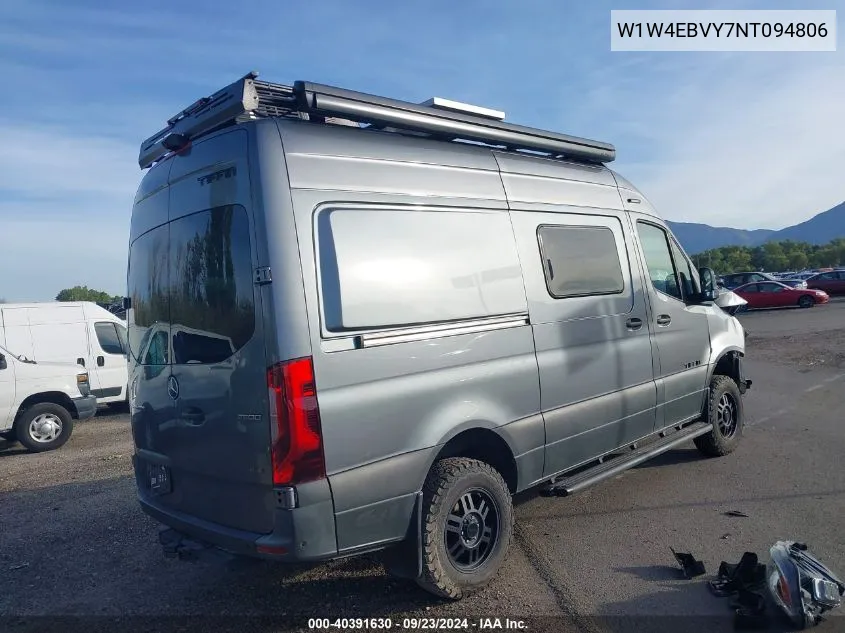 2022 Mercedes-Benz Sprinter 2500 2500 VIN: W1W4EBVY7NT094806 Lot: 40391630