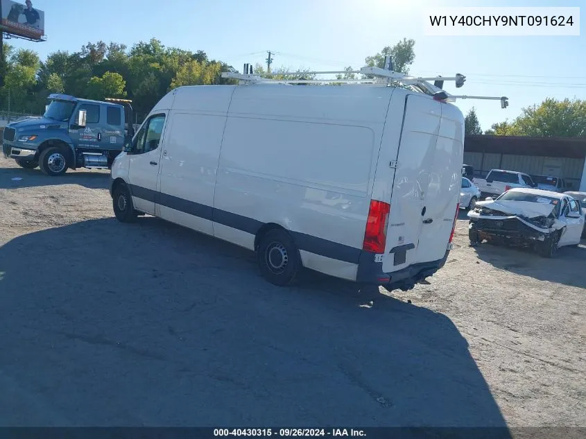 2022 Mercedes-Benz Sprinter 2500 High Roof I4 VIN: W1Y40CHY9NT091624 Lot: 40430315