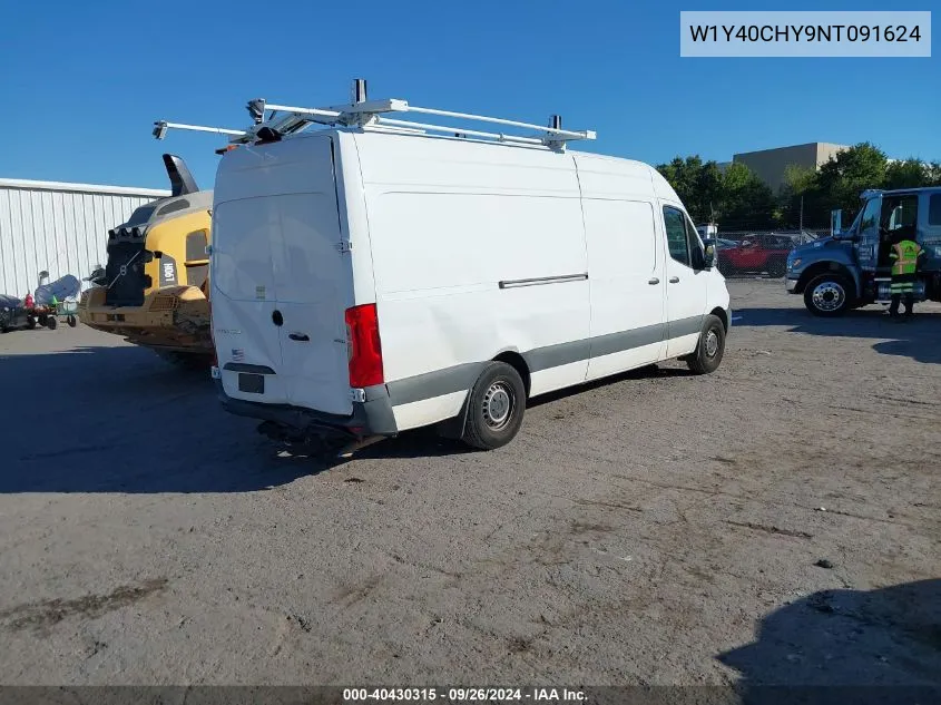 2022 Mercedes-Benz Sprinter 2500 High Roof I4 VIN: W1Y40CHY9NT091624 Lot: 40430315