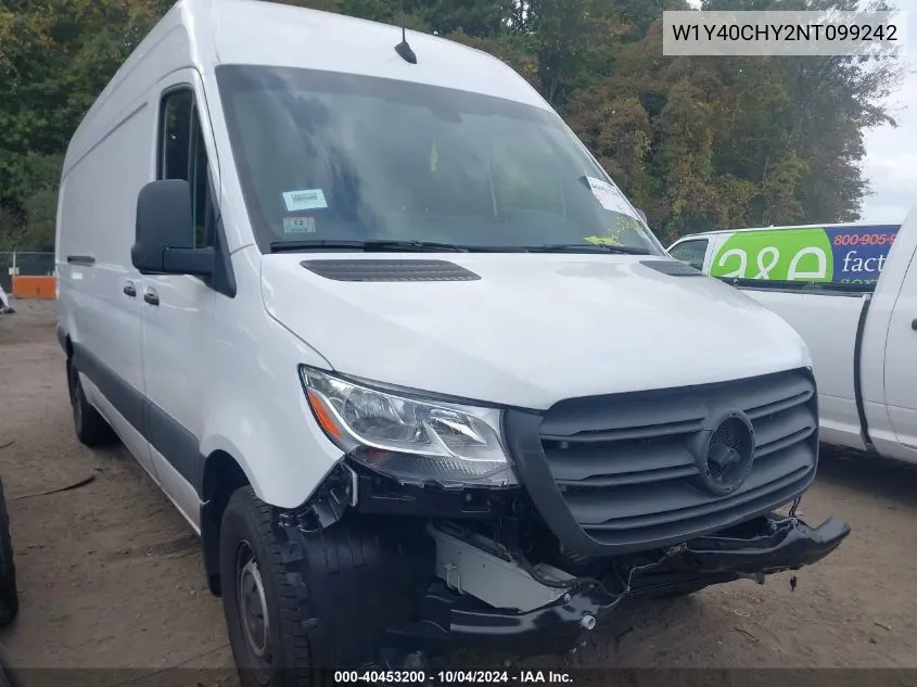 2022 Mercedes-Benz Sprinter 2500 High Roof I4 VIN: W1Y40CHY2NT099242 Lot: 40453200