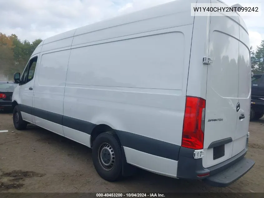 2022 Mercedes-Benz Sprinter 2500 High Roof I4 VIN: W1Y40CHY2NT099242 Lot: 40453200