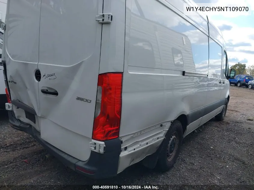 2022 Mercedes-Benz Sprinter 2500 High Roof V6 VIN: W1Y4ECHY5NT109070 Lot: 40591810