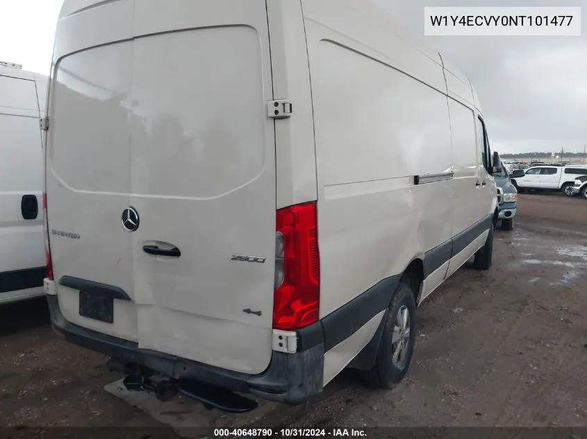 2022 Mercedes-Benz Sprinter 2500 High Roof V6 VIN: W1Y4ECVY0NT101477 Lot: 40648790