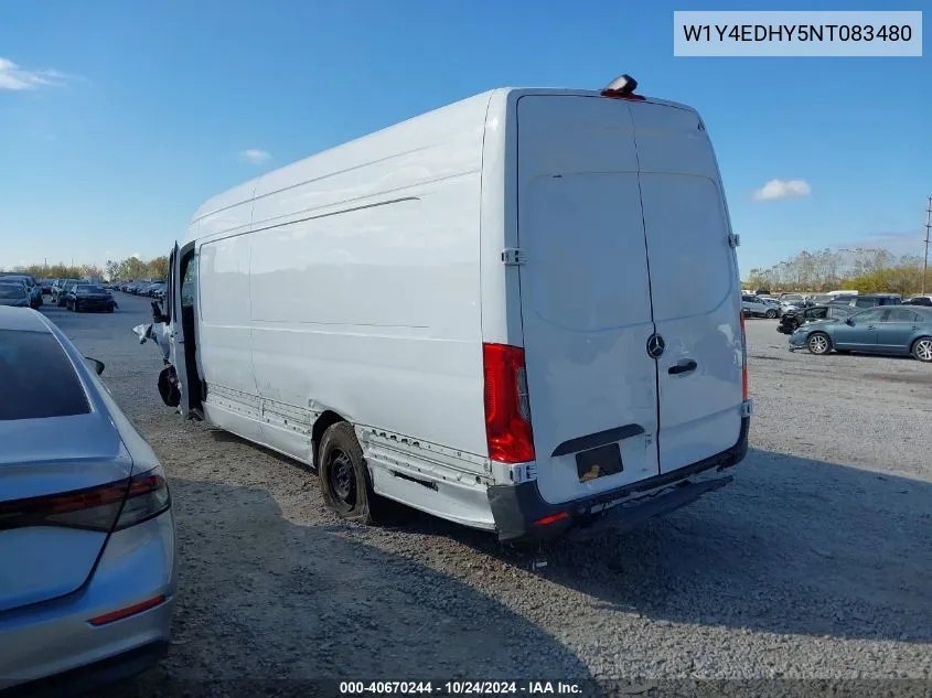 2022 Mercedes-Benz Sprinter 2500 High Roof V6 VIN: W1Y4EDHY5NT083480 Lot: 40670244