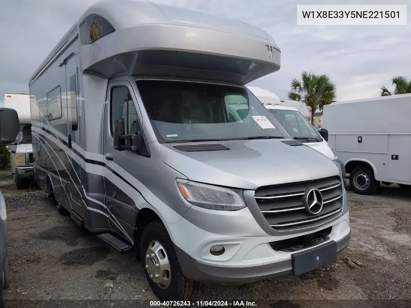 2022 Mercedes-Benz Sprinter 3500Xd Standard Roof V6 VIN: W1X8E33Y5NE221501 Lot: 40726243