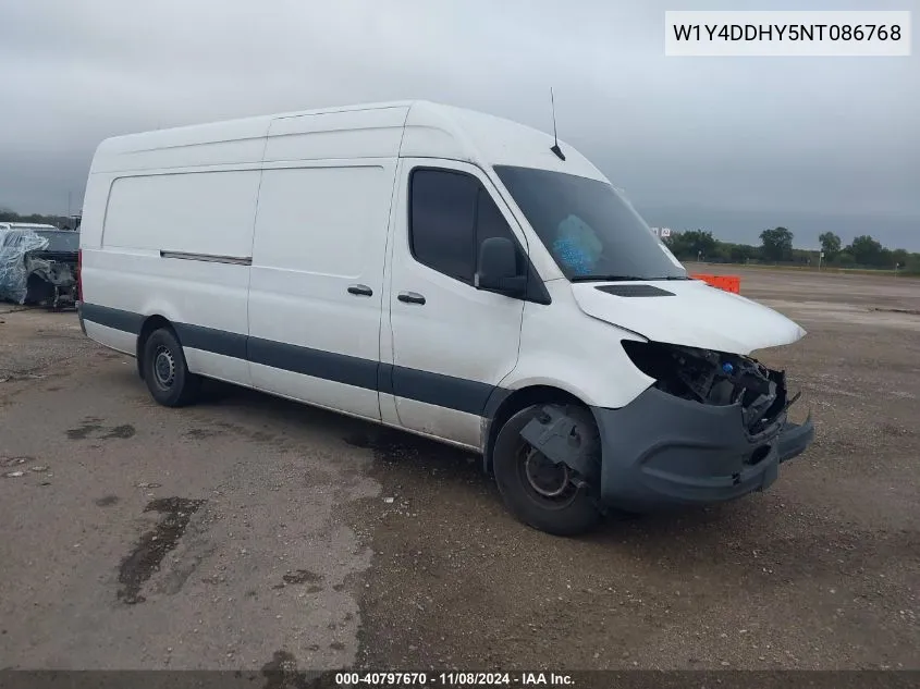 2022 Mercedes-Benz Sprinter 2500 High Roof I4 Diesel VIN: W1Y4DDHY5NT086768 Lot: 40797670