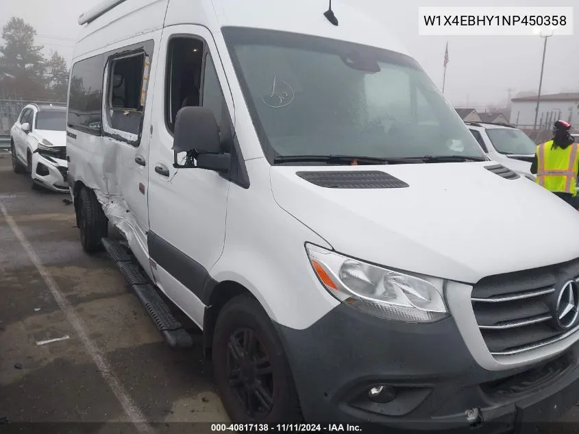 2022 Mercedes-Benz Sprinter 2500 VIN: W1X4EBHY1NP450358 Lot: 40817138