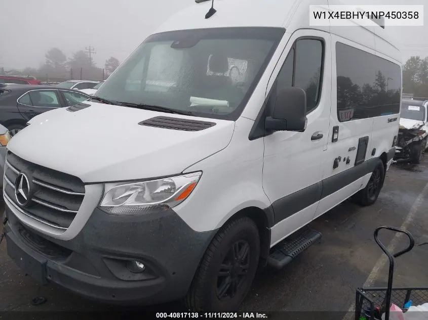 2022 Mercedes-Benz Sprinter 2500 VIN: W1X4EBHY1NP450358 Lot: 40817138