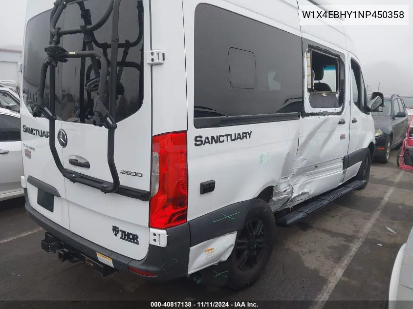 2022 Mercedes-Benz Sprinter 2500 VIN: W1X4EBHY1NP450358 Lot: 40817138