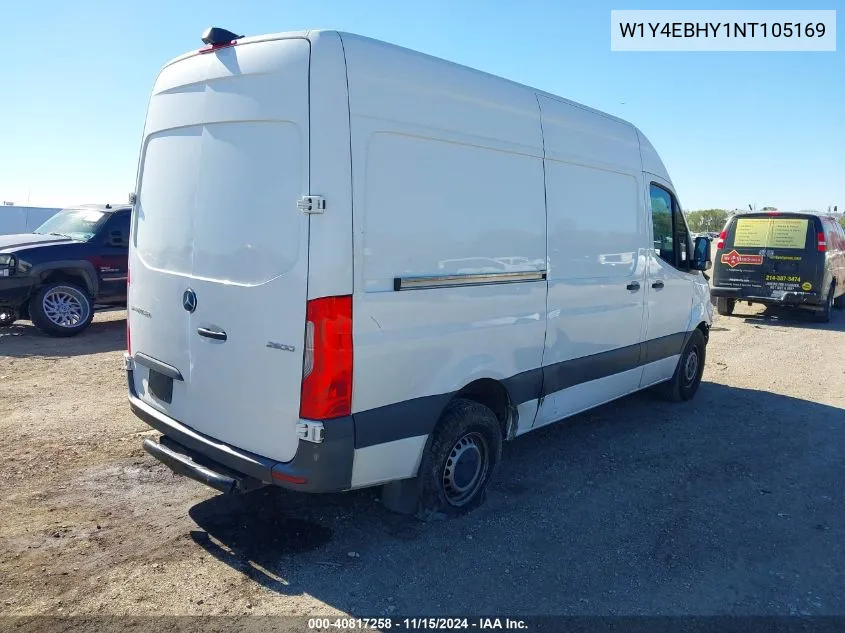 W1Y4EBHY1NT105169 2022 Mercedes-Benz Sprinter 2500 Standard Roof V6