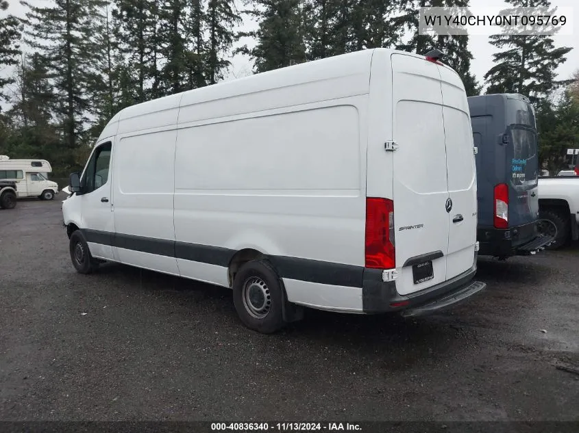 2022 Mercedes-Benz Sprinter 2500 High Roof I4 VIN: W1Y40CHY0NT095769 Lot: 40836340