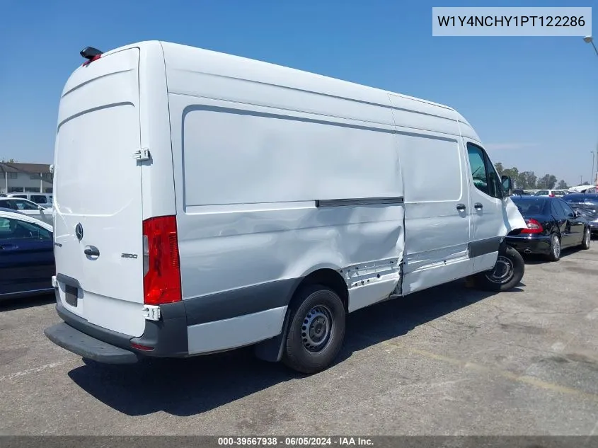 2023 Mercedes-Benz Sprinter 2500 High Roof 4-Cyl Diesel Ho VIN: W1Y4NCHY1PT122286 Lot: 39567938