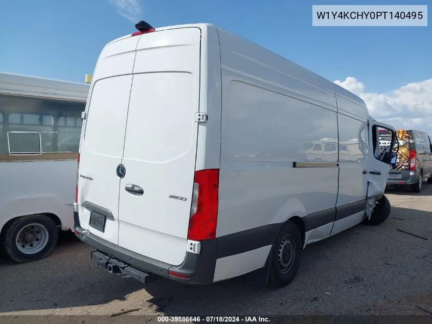 2023 Mercedes-Benz Sprinter 2500 High Roof 4-Cyl Diesel VIN: W1Y4KCHY0PT140495 Lot: 39886646