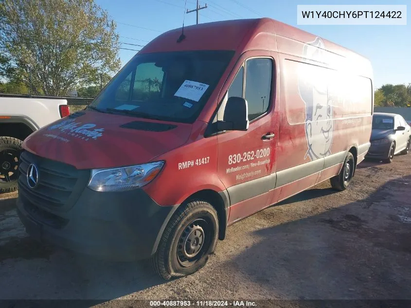 2023 Mercedes-Benz Sprinter 2500 High Roof 4-Cyl Gas VIN: W1Y40CHY6PT124422 Lot: 40887953