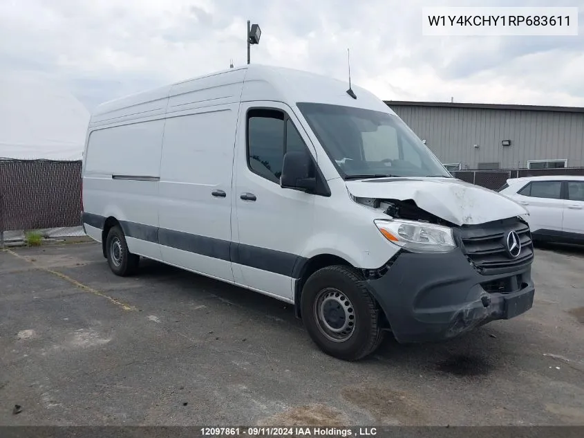 2024 Mercedes-Benz Sprinter 2500 VIN: W1Y4KCHY1RP683611 Lot: 12097861