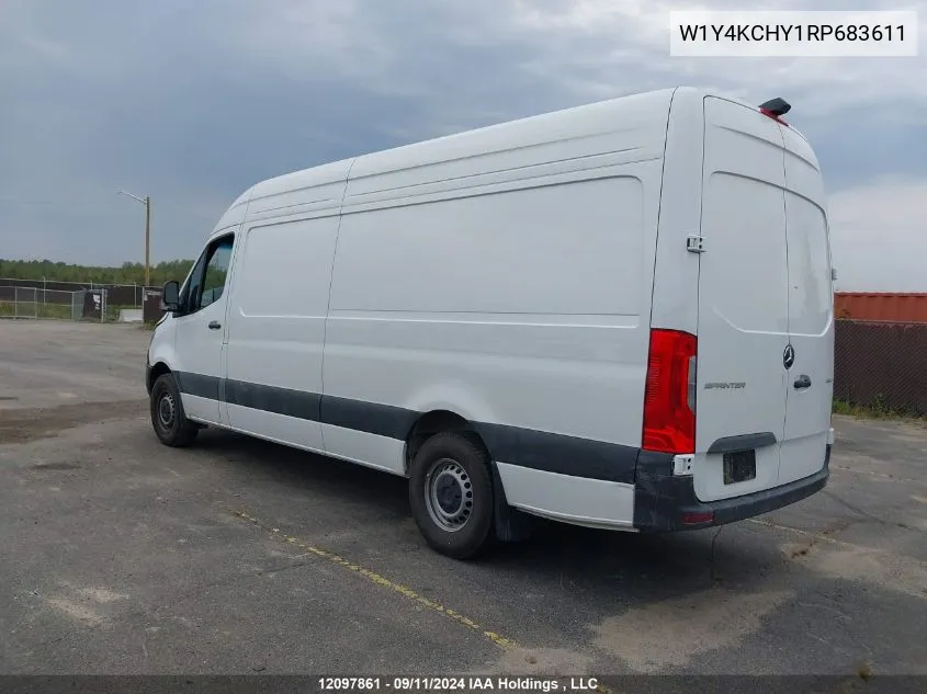 2024 Mercedes-Benz Sprinter 2500 VIN: W1Y4KCHY1RP683611 Lot: 12097861