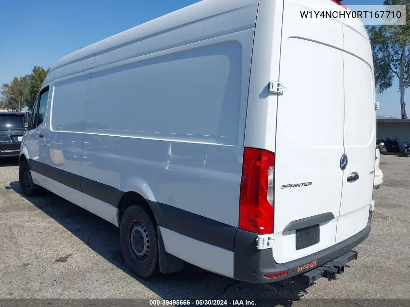 2024 Mercedes-Benz Sprinter 2500 High Roof 4-Cyl Diesel Ho VIN: W1Y4NCHY0RT167710 Lot: 39495666