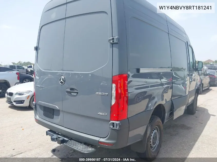 2024 Mercedes-Benz Sprinter 2500 Standard Roof 4-Cyl Diesel Ho VIN: W1Y4NBVY8RT181241 Lot: 39956187