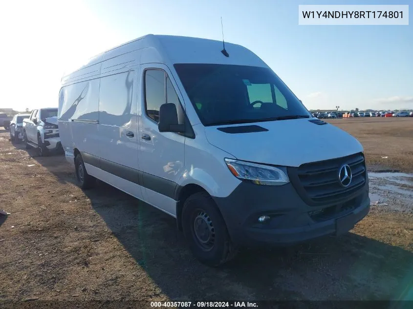 2024 Mercedes-Benz Sprinter 2500 High Roof 4-Cyl Diesel Ho VIN: W1Y4NDHY8RT174801 Lot: 40357087