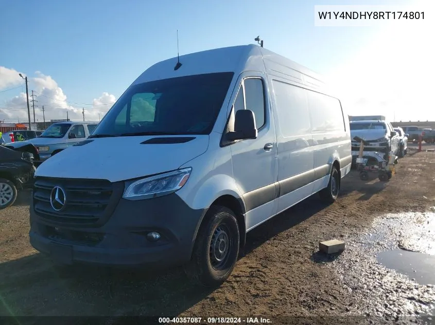 2024 Mercedes-Benz Sprinter 2500 High Roof 4-Cyl Diesel Ho VIN: W1Y4NDHY8RT174801 Lot: 40357087