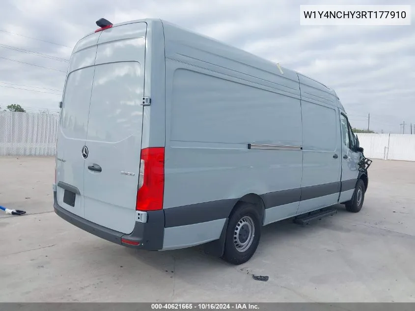 2024 Mercedes-Benz Sprinter 2500 High Roof 4-Cyl Diesel Ho VIN: W1Y4NCHY3RT177910 Lot: 40621665