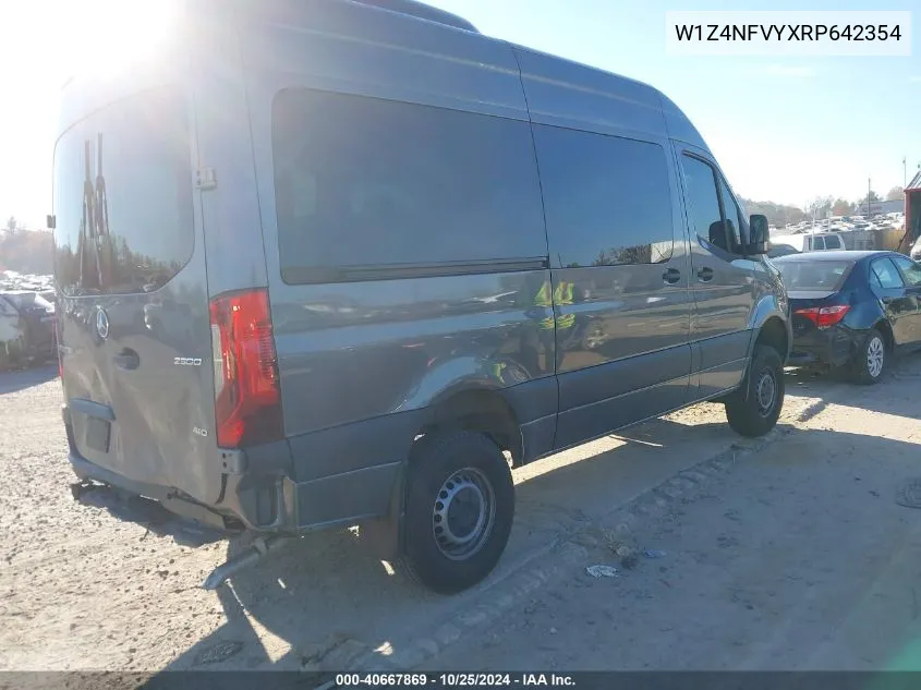 2024 Mercedes-Benz Sprinter 2500 Standard Roof 4-Cyl Diesel Ho VIN: W1Z4NFVYXRP642354 Lot: 40667869