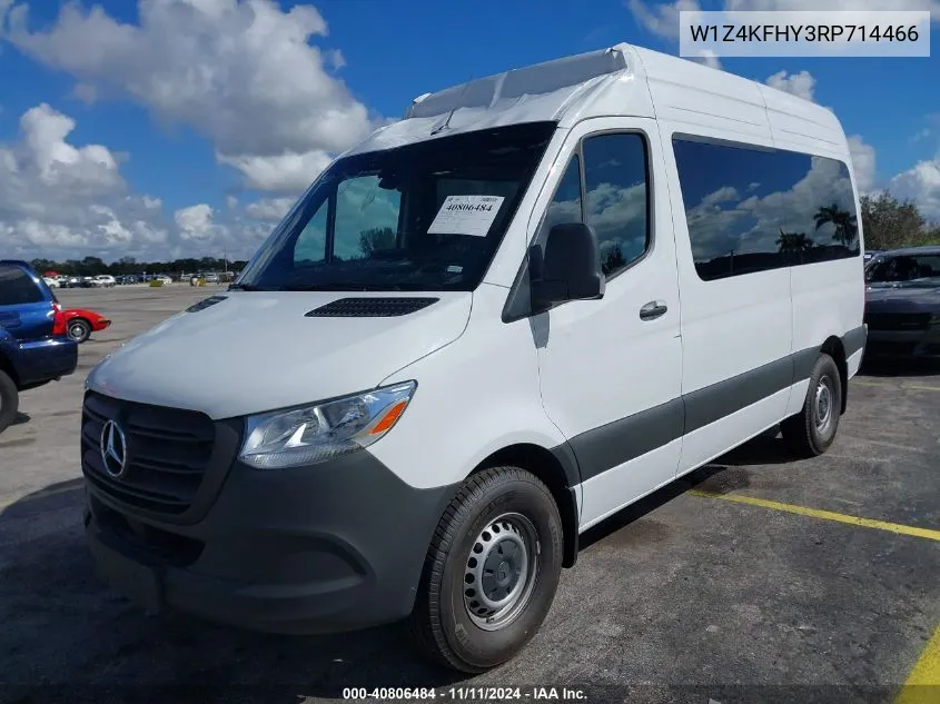 2024 Mercedes-Benz Sprinter 2500 Standard Roof 4-Cyl Diesel VIN: W1Z4KFHY3RP714466 Lot: 40806484