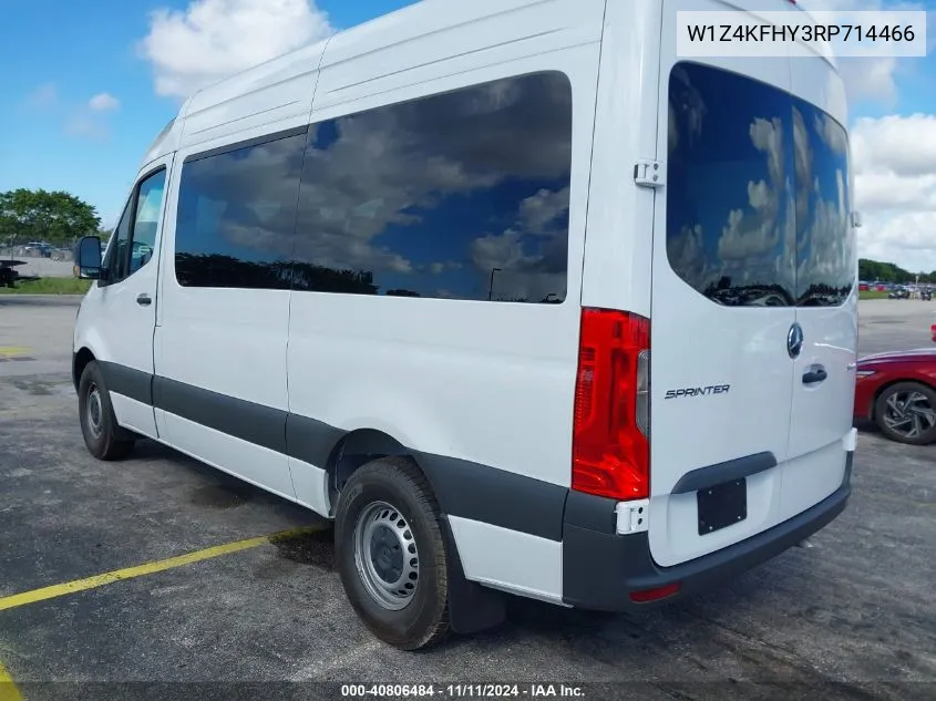 2024 Mercedes-Benz Sprinter 2500 Standard Roof 4-Cyl Diesel VIN: W1Z4KFHY3RP714466 Lot: 40806484