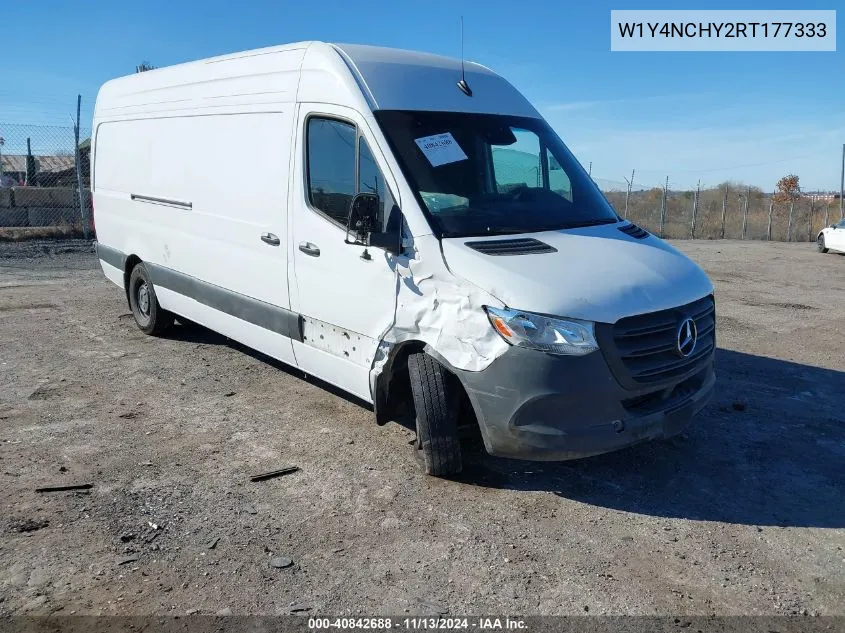 2024 Mercedes-Benz Sprinter 2500 High Roof 4-Cyl Diesel Ho VIN: W1Y4NCHY2RT177333 Lot: 40842688