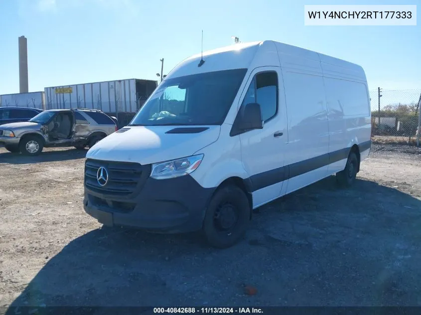 2024 Mercedes-Benz Sprinter 2500 High Roof 4-Cyl Diesel Ho VIN: W1Y4NCHY2RT177333 Lot: 40842688