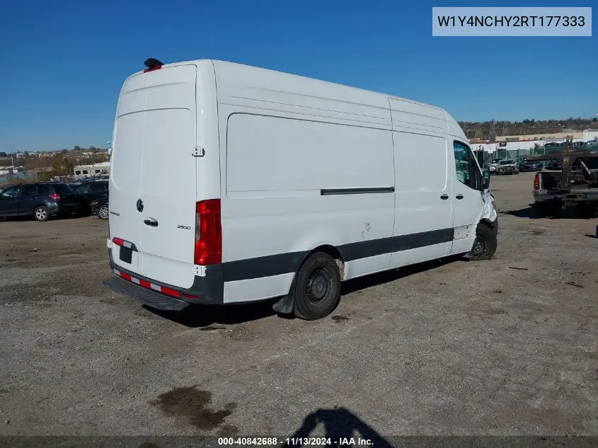 2024 Mercedes-Benz Sprinter 2500 High Roof 4-Cyl Diesel Ho VIN: W1Y4NCHY2RT177333 Lot: 40842688