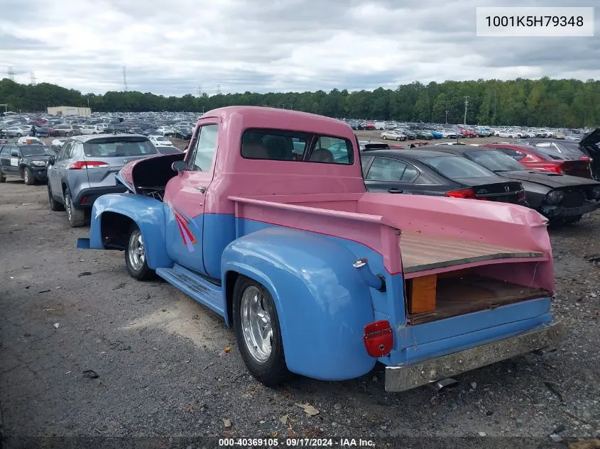 1955 Mercury Pickup VIN: 1001K5H79348 Lot: 40369105